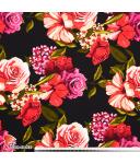 black with pink Flowers