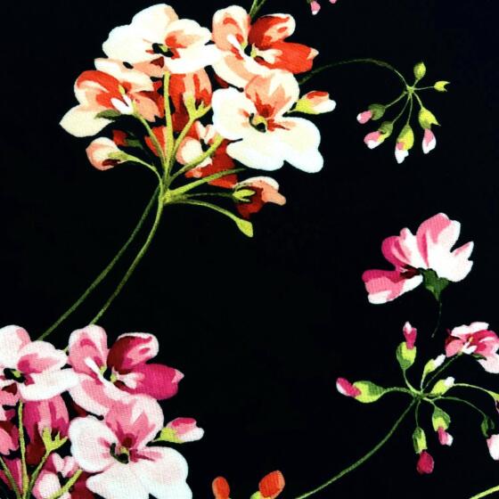 black with Flowers (ET424)