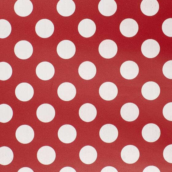 Leather red/white dots