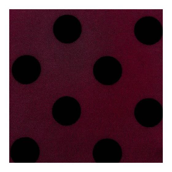 wine red with black dots (ET435)