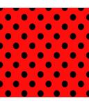 red with black Dots (23 mm)