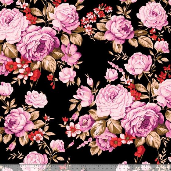 black/pink Flowers