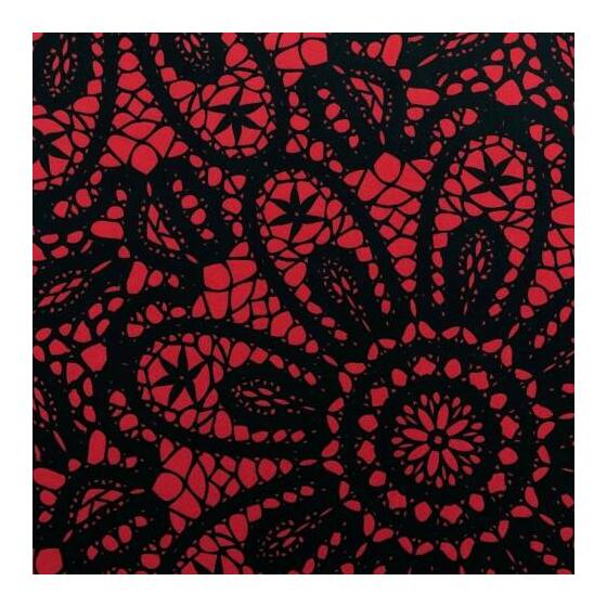 rojo estampado negro (ET386)