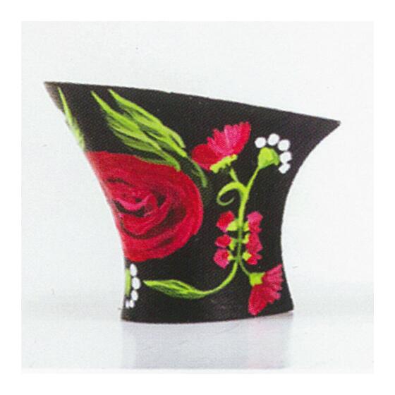 pintado a mano Flor Roja