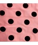 Rosa Black Flocked Polka Dot (ET452)