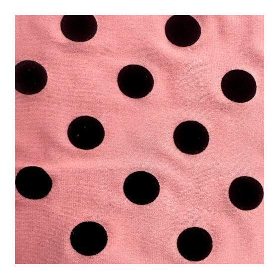 Rosa Black Flocked Polka Dot (ET452)