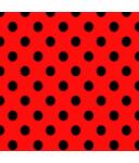 rot mit schwarzen Punkten (23 mm)