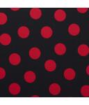 black with red dots