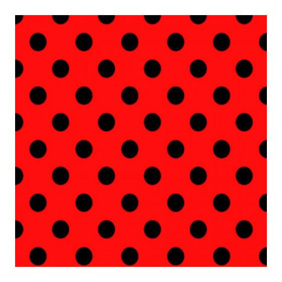 red with black dots
